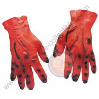 Red Soft Skin Adult Rubber Monster Hands by Rubie's.