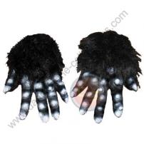 Black Hairy Adult Soft Skin Rubber Monster Hands by Rubie's