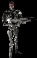 Terminator 2 Endoskeleton 18" Figure With Light-Up Eyes.