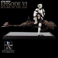 Star Wars Scout Trooper & Speeder Bike Statue by Gentle Giant