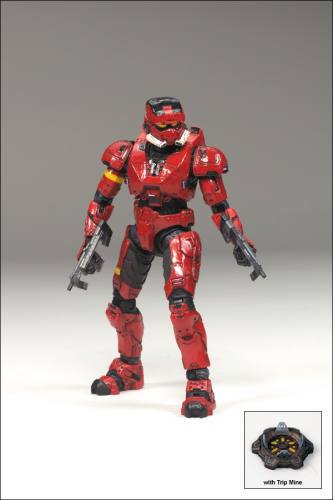 HALO 3 Wave 1 Equipment Edition Spartan Soldier EOD (Red) Figure.