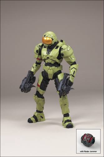 HALO 3 Wave 1 Equipment Edition Spartan Soldier Security (Olive) Figure.