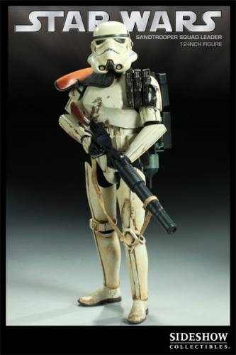 Star Wars Sandtrooper Squad Leader Figure by Sideshow Collectibles.