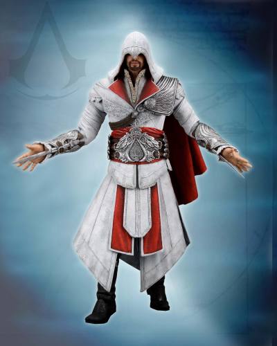 Assassin's Creed Brotherhood Ezio Figure in Ivory Outfit by NECA