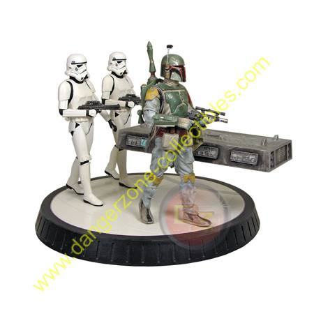 Star Wars Boba Fett & Han Solo In Carbonite Statue by Gentle Giant.