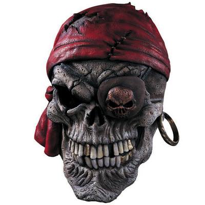 Pirate Skull 3/4 Overhead Deluxe Latex Mask by Rubie's.