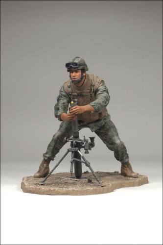 McFarlane Military Series 6 Marine Mortar Loader Figure.