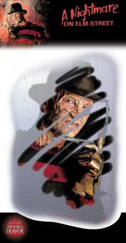 A Nightmare On Elm St Freddy Krueger Mirror Grabber Decal by Rubie's.