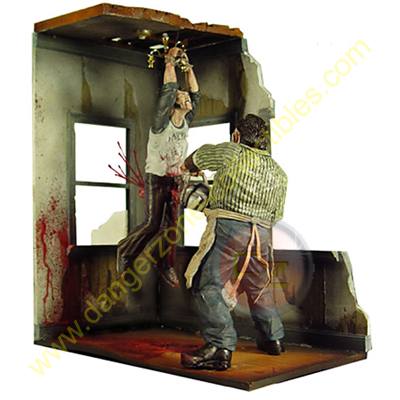 Cinema Of Fear Series 2 Screen Grabs Leatherface Diorama by MEZCO.