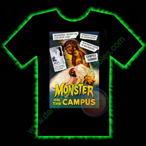 Monster On The Campus Horror T-Shirt by Fright Rags - MEDIUM